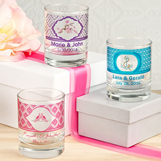  Clearly Custom  Shot Glass/Votive Holder with Personalized Sticker