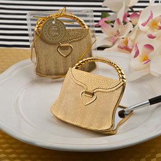 'Elegant Reflections' Collection Gold Purse Compact Mirror