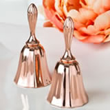 Rose gold metal kissing bell or wedding bell from fashioncraft