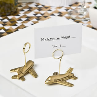 Airplane design placecard or photo holders from fashioncraft