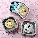 <em>Personalized Metallic Collection</em> Clear Top Mint Tin Favors