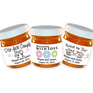 Personalized Honey Favors - Heart Theme (5 designs available)