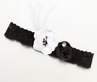 Lillian Rose Vintage Lace Black Garter