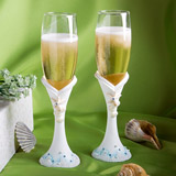 Finishing Touches Collection - Beach Themed Champagne Flutes (Set of Two)