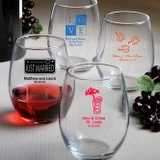 Stemless Wine Glass Favors - 9 Ounce