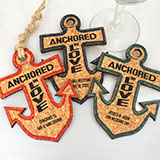 Personalized Anchor Cork Coaster