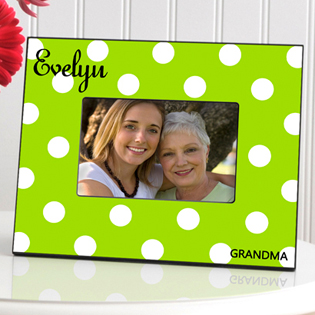Personalized Polka Dots Picture Frame
