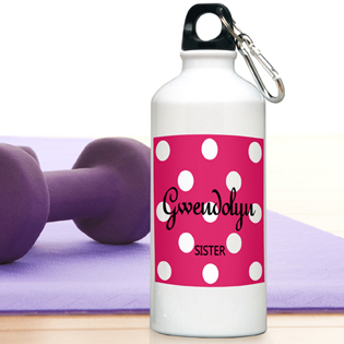 Personalized Polka Dot Water Bottle